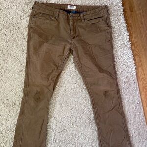 Khaki Brown Flannel Lined Pants